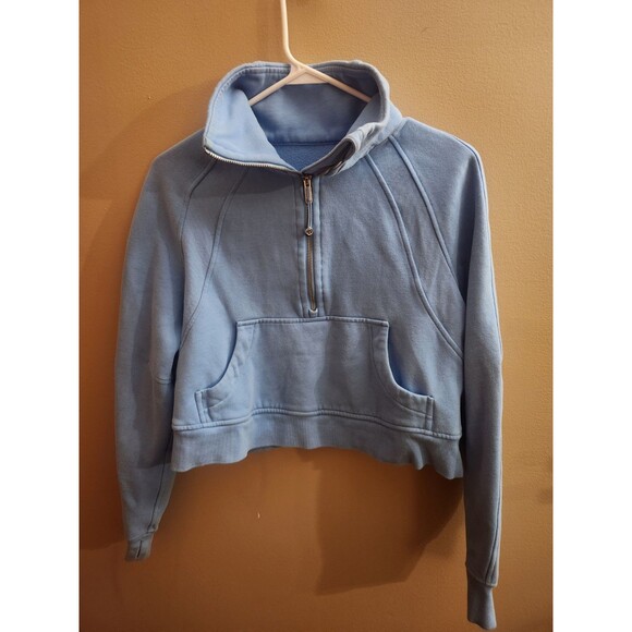 Lululemon Scuba Oversized Funnel Neck Half Zip Pullover Utility Blue Size XS/S - Picture 1 of 7